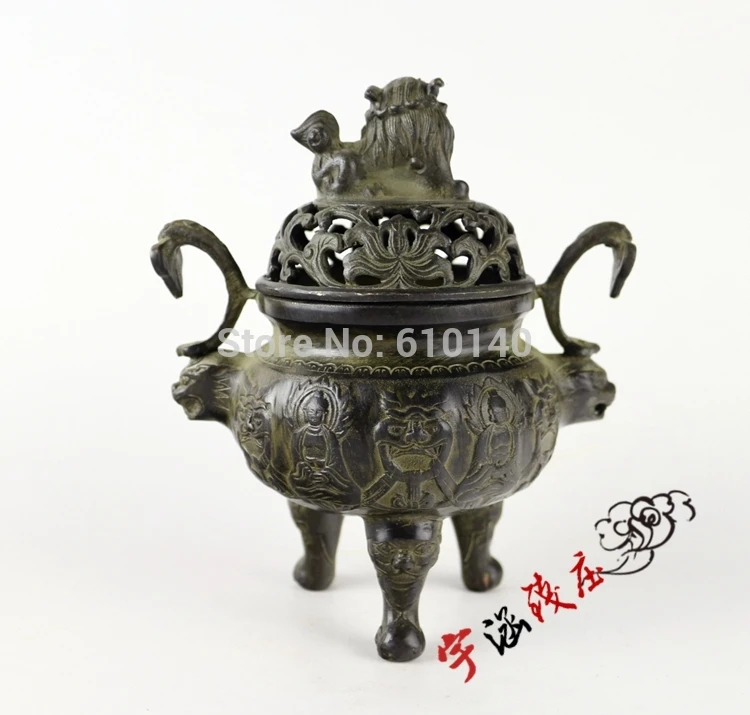 Медь фимиам ладана дым династии мин Xuande меди античная плита | Дом и сад