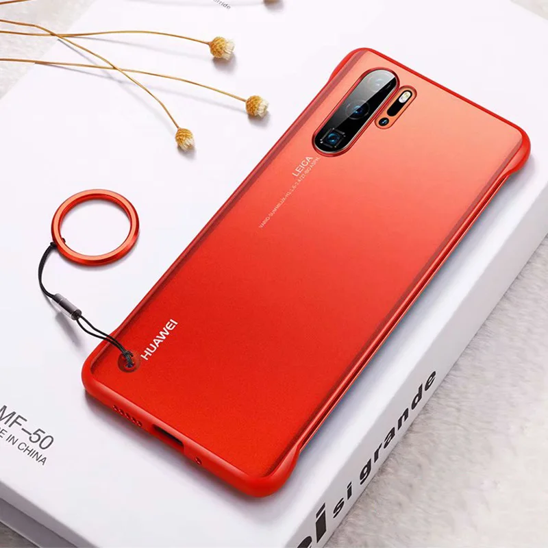 Для huawei P30 P20 Pro Чехол прозрачный противоударный твердый пластиковый чехол на заднюю панель для huawei mate 20 10 Pro mate 20X Прозрачный PC чехол P20 Pro - Цвет: Red