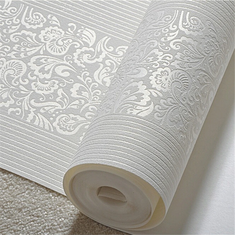 Обои для дома современные модные нетканые флокированные обои рулоны спальни