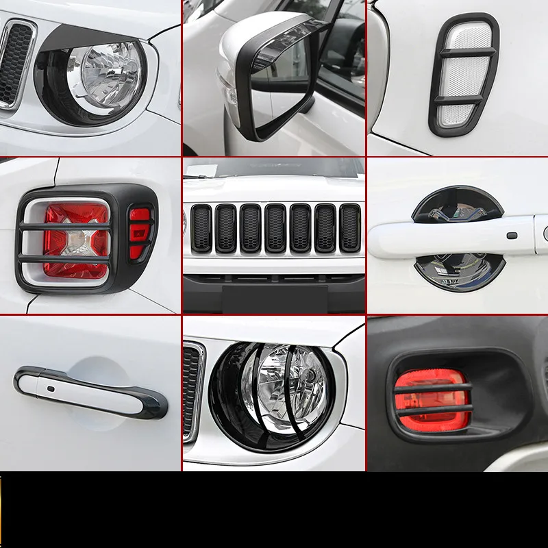 Exterior Door Handle Bowl Fog Head Light Decorated Frame For Jeep Renegade ACA139 | Автомобили и мотоциклы