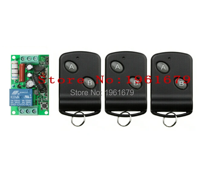 

RF беспроводной пульт дистанционного управления AC 220 V 10 A 1 канал 1 приемник + 3 передатчика классический 2 ключа