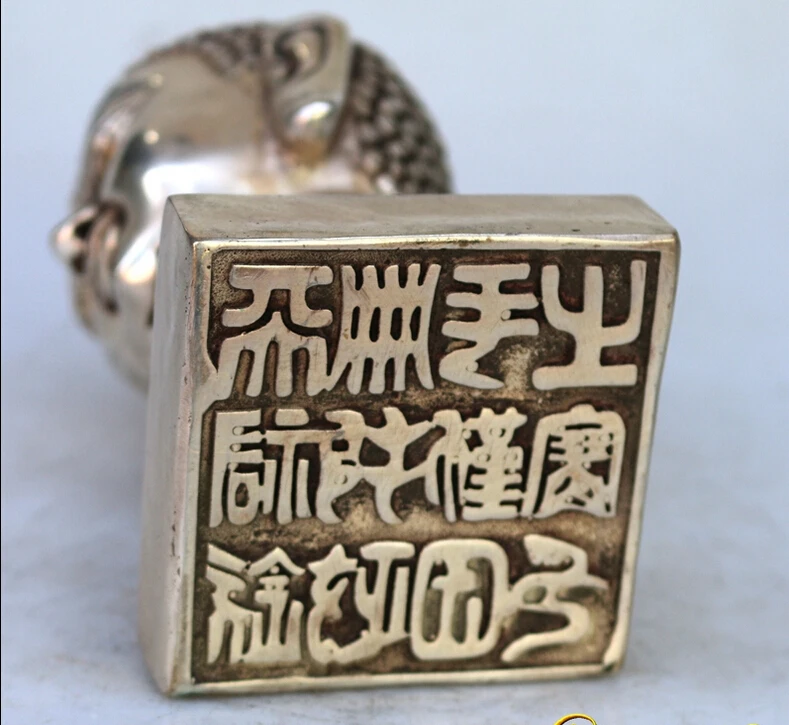 ZSR 2017 518+++++A Feng Shui bronze Buddha head ornaments copper seal paktong antique crafts collection | Дом и сад