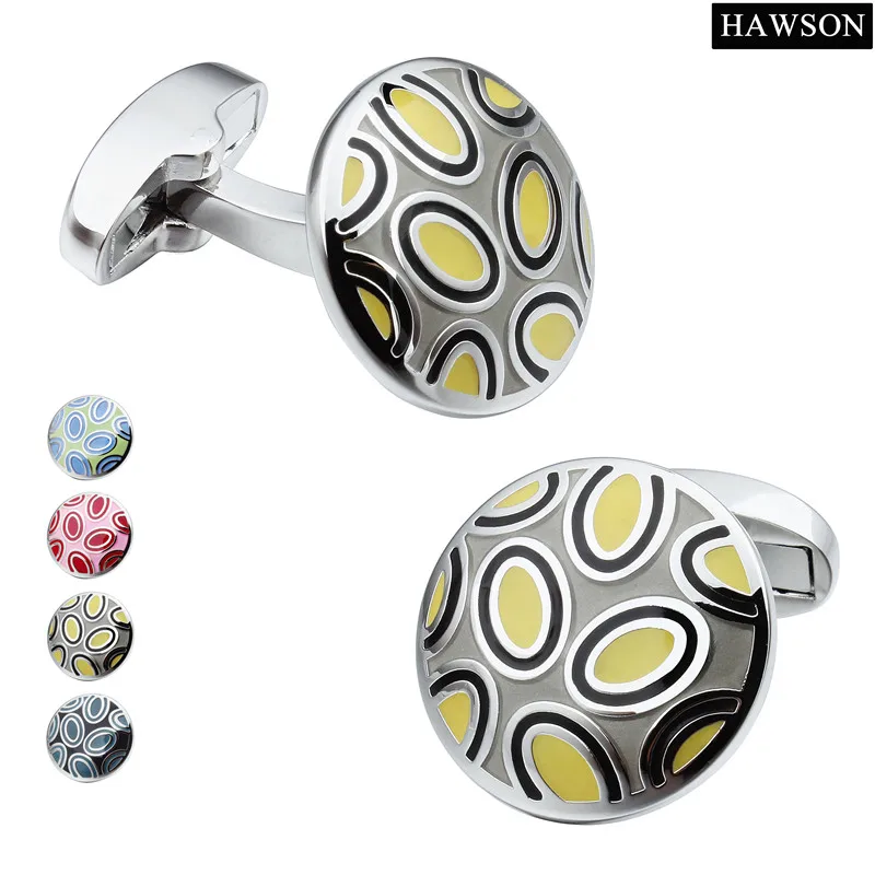 

HAWSON Nice Cufflinks Knot Colorful Design Top Quality Men Accessory For Casual Shirt