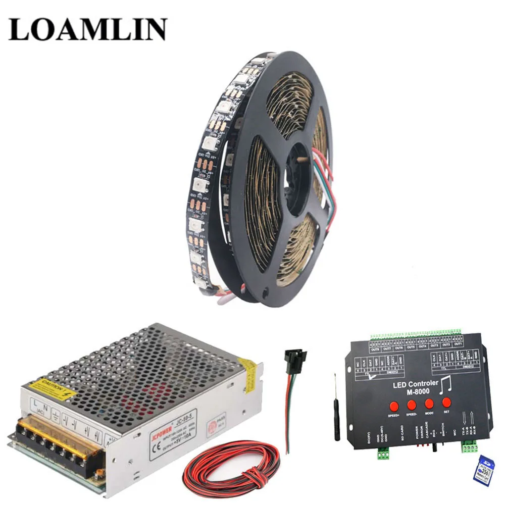 WS2812B WS2812 RGB светодиодный светильник лента M 8000 музыка Led контроллер DC5V