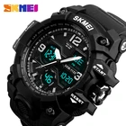 SKMEI Роскошные брендовые модные спортивные мужские кварцевые цифровые часы мужские спортивные часы светодиодные военные водонепроницаемые наручные часы Мужские часы