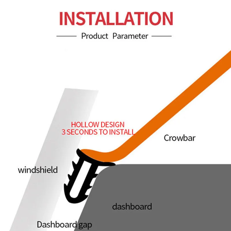 160 см авто резиновые уплотнения Универсальный лобовое стекло приборной панели