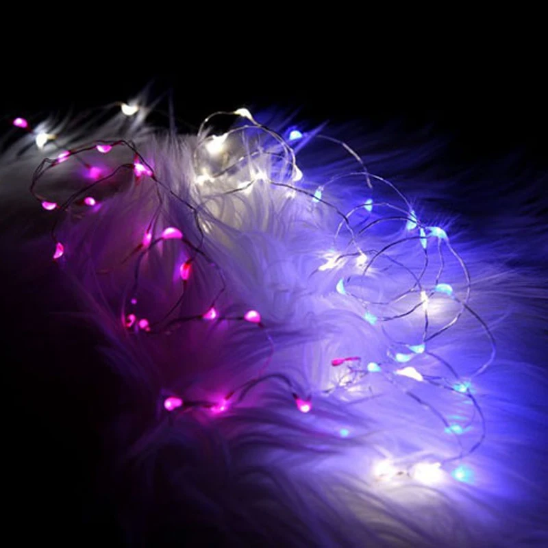 Copper Led String Lights 2M 20Led Battery operater waterproof Outdoor use decoration Lamps fun life high quality 8 colors | Дом и сад