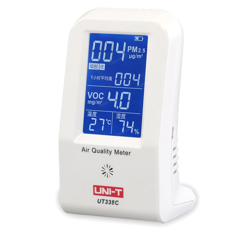 

UNI-T UT338C 7 in 1 VOC formaldehyde detector PM2.5 air quality monitoring tester dust haze Temperature Humidity Moisture Meter