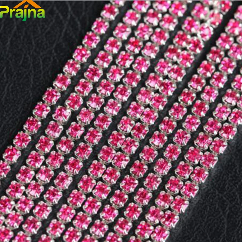 Prajna 2 мм 1 ярд пришить стразы для одежды свадебное платье обувь, Клей DIY Стразы украшения аппликация F