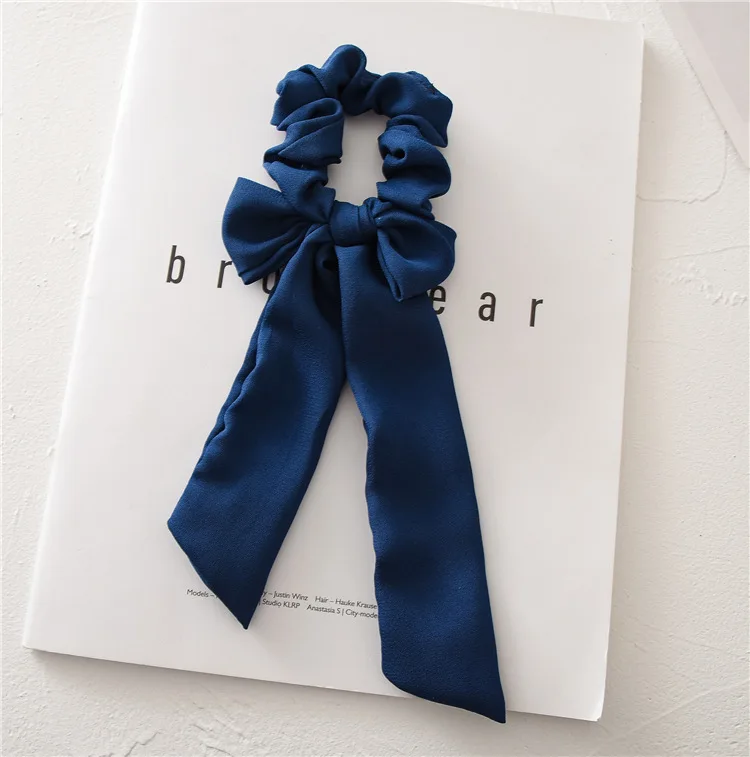 Женские шифоновые ленты для волос HZ однотонная атласная кисточка аксессуары