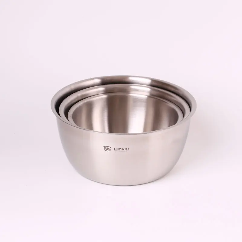 304 Stainless Steel Sanding Mixing Bowls with Scale Egg Beating Pan Salad Bowl Kitchen Tools for Baking Mixer | Дом и сад
