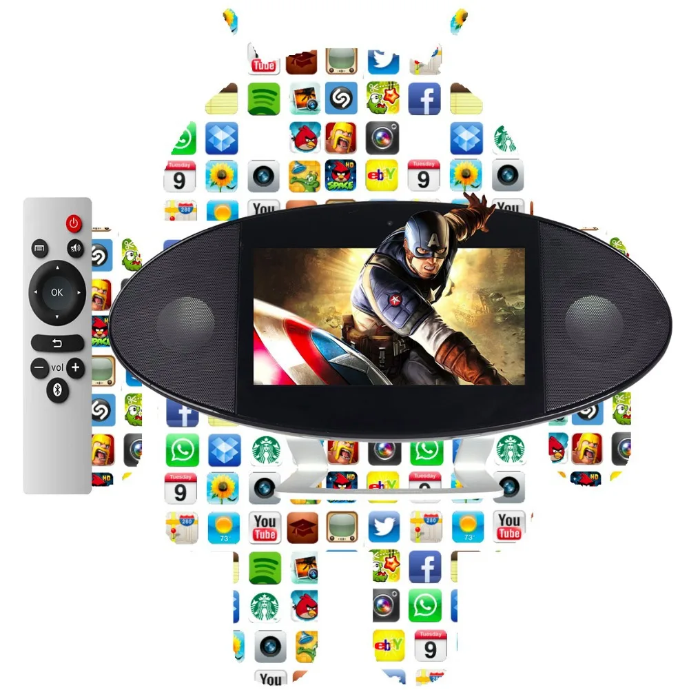 2019 обновление 7 дюймов android smart динамик (Android7.1 1024*800 multi touch экран 2 4G/5 0G Wi Fi Гб DDR3 16GB nand