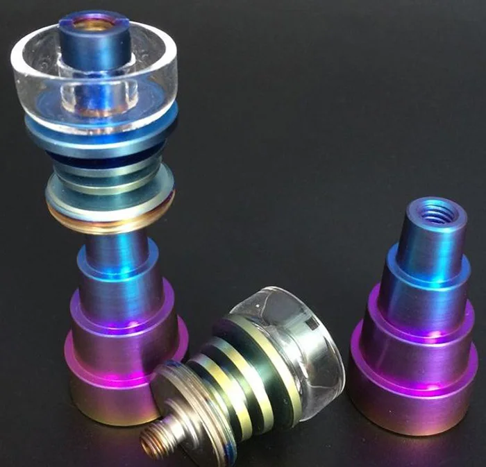 Безкупольные Титановые Гвозди радужного цвета кварцевые 10 мм 14 19 Женское и