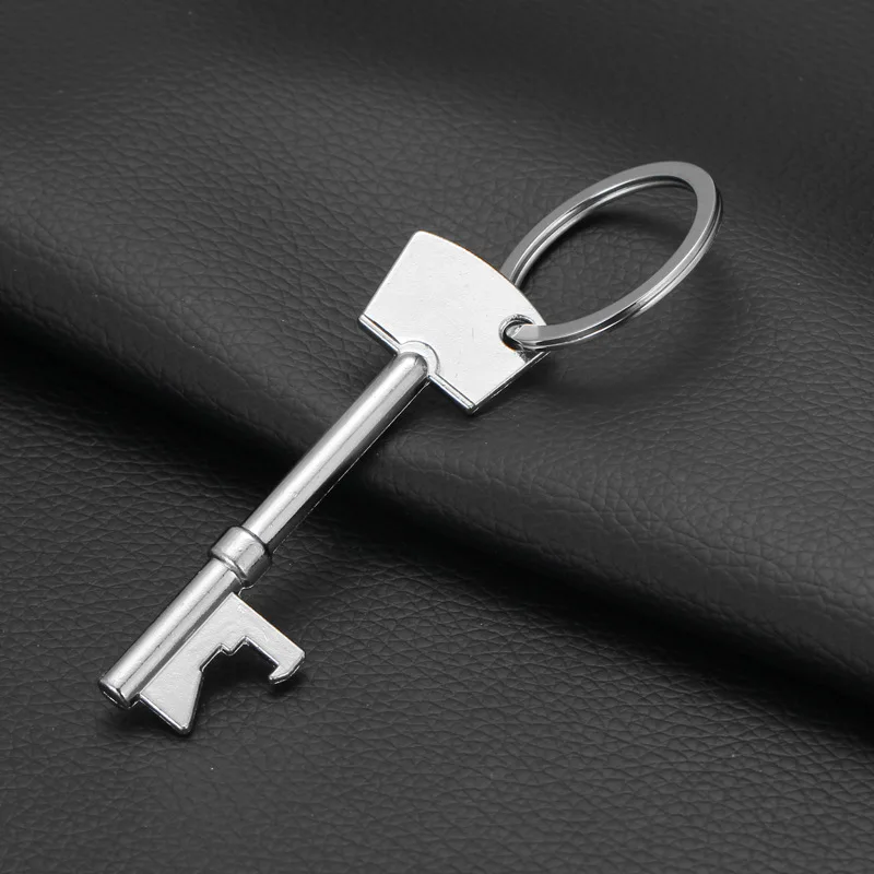500pcs Hot Sales New Beer Bottle Opener Stainless Steel Key Ring Keychain Zinc Alloy Chain Bar Tool wen5559 | Дом и сад