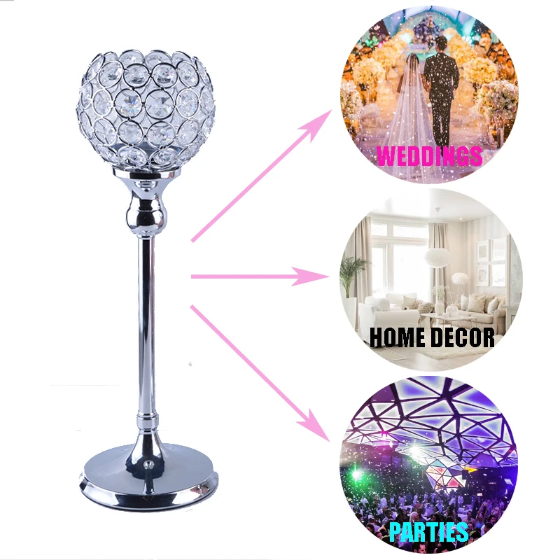 Металлический Подсвечник в виде арахиса серебристый 30 см 35 40 см| |