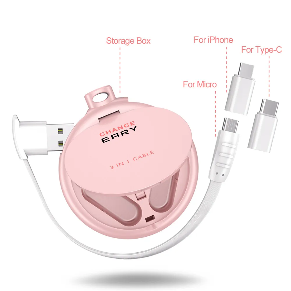 OATSBASF 3 in 1 micro usb cable Type C for iPhone XR XS Max X 8 Plus redmi USB Cable fast Charger Xiaomi samsung | Мобильные