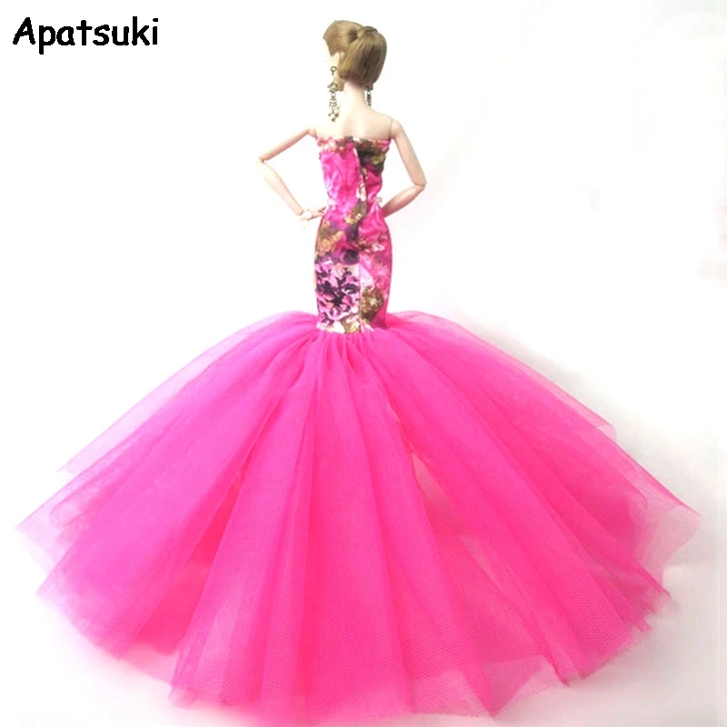 Модные куклы русалки Одежда для Барби рыбий хвост свадебное платье вечеринки