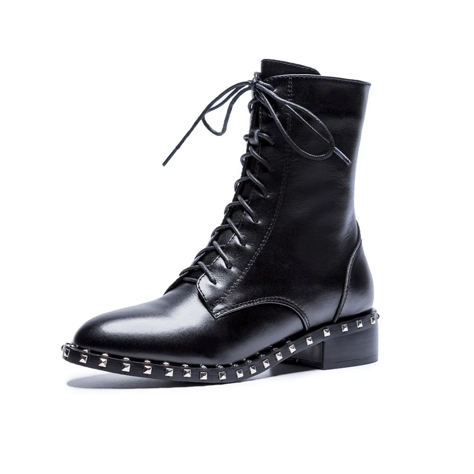 

Maguidern Hot Sale Fashion Styles Winter Top Quality Genuine Leather Motorcycle Martins Boots Shoes Women Short Boots