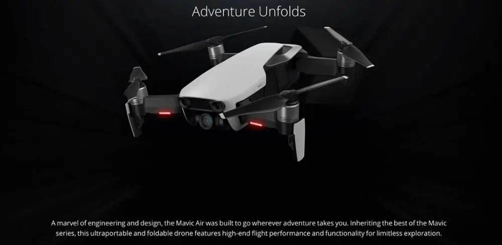 DJI Mavic Air& Mavic Air fly больше Комбо& очки комбо, 3-осевому гидростабилизатору 4K Камера и 8 Гб Встроенная память