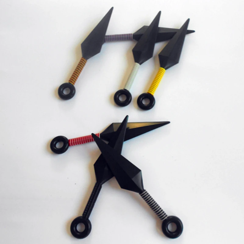 3 шт. красочные Наруто ниндзя Узумаки кунаи Shuriken бросали оружие аниме игрушка