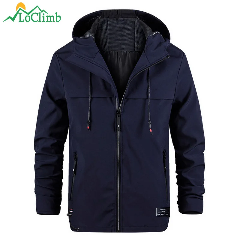 LoClimb уличная мягкая куртка мужское спортивное пальто Мужская ветровка