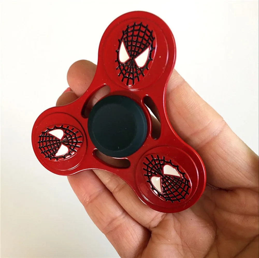 10pcs/Lot Marvels Toys Spiderman Pattern Hand Spiner Metal Fidget Spinner Cube Adults Children Stress Wheel Autisms | Игрушки и хобби