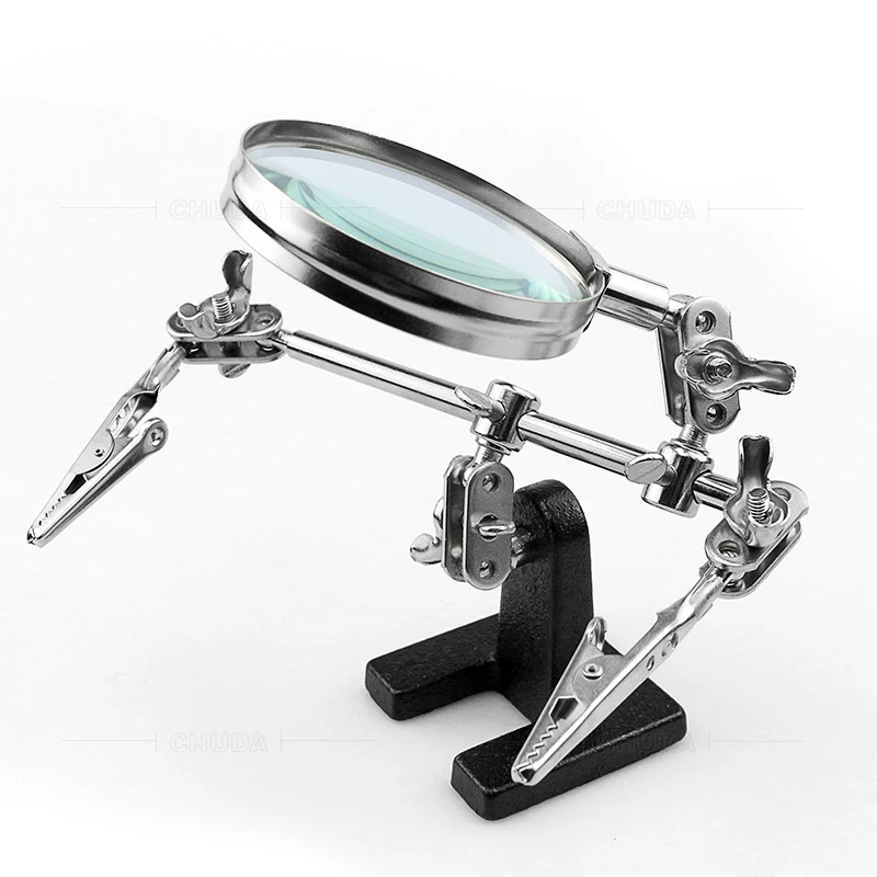 Сварочный Вспомогательный зажим увеличительное стекло Электрический паяльник