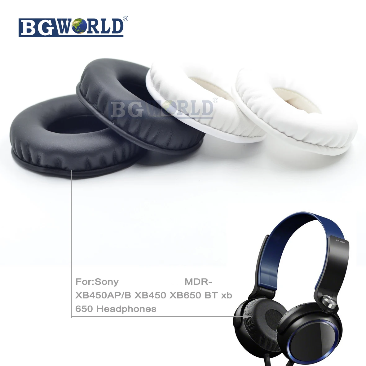Накладки для ушей BGWORLD пенопластовые накладки Sony MDR-XB450AP/B XB450 XB650 BT xb 650 губчатый