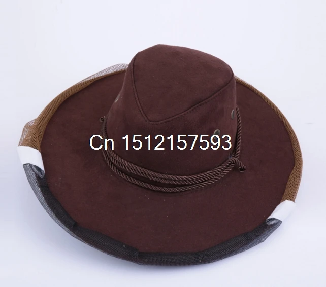 1 PC Folding Ventilated Beekeeping Fishing Veil Hat Fly Net Black Beekeeper Western Cowboy Cap | Обустройство дома