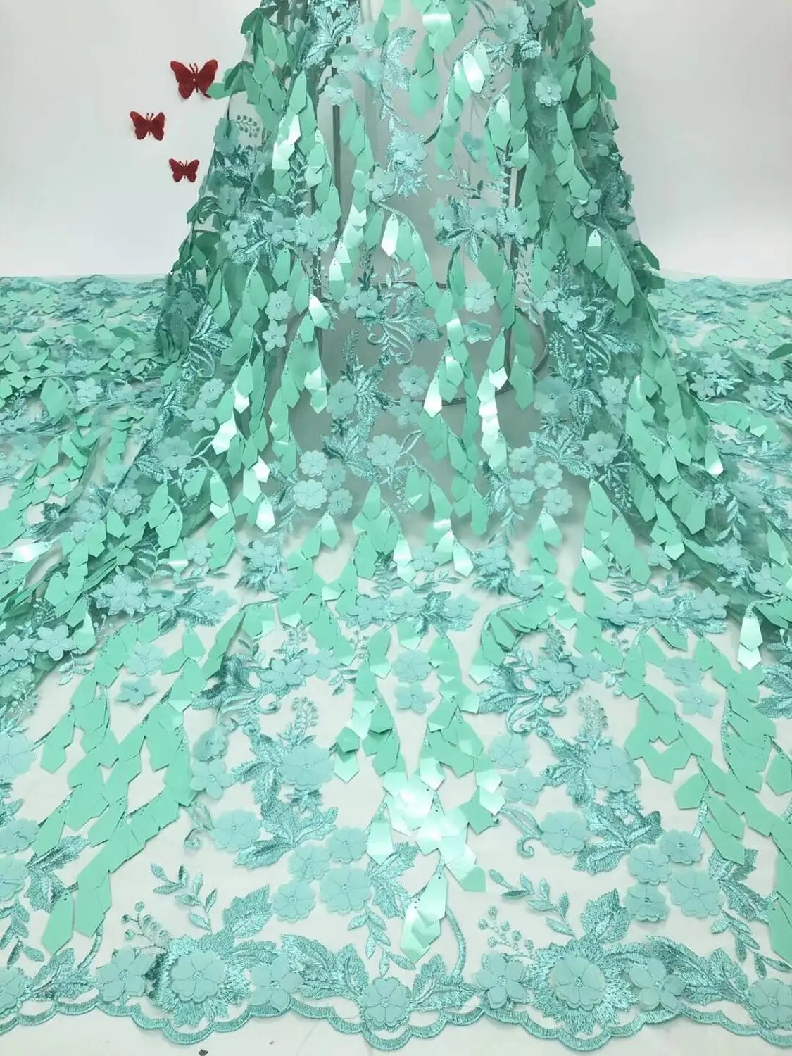 Нигерийский шнур кружевной ткани высокого качества Сетчатое кружево гипюр