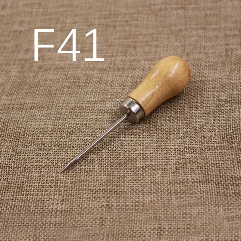 F41 1 шт. кожаный инструмент для шитья шило DIY кожаный тент швейный шило штырь дырокол инструмент для ремонта ручной БРОШЮРОВЩИК рукоделие - Цвет: F41