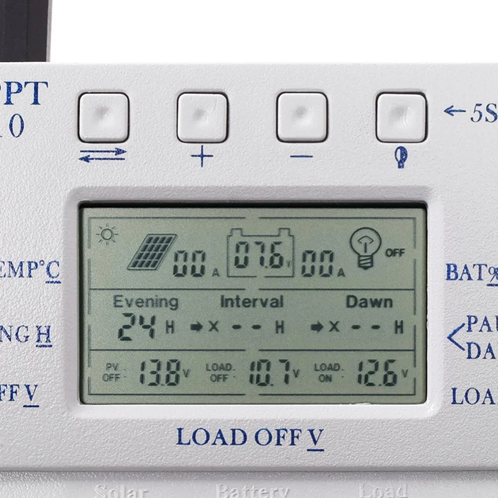 Оригинальный бренд sun yoba MPPT Контроллер заряда на солнечной батарее LCD 10A 12 V/24 V