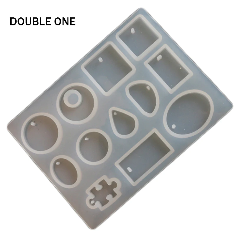 Двойная 12 видов конструкций силиконовая форма для кабошонов изготовления