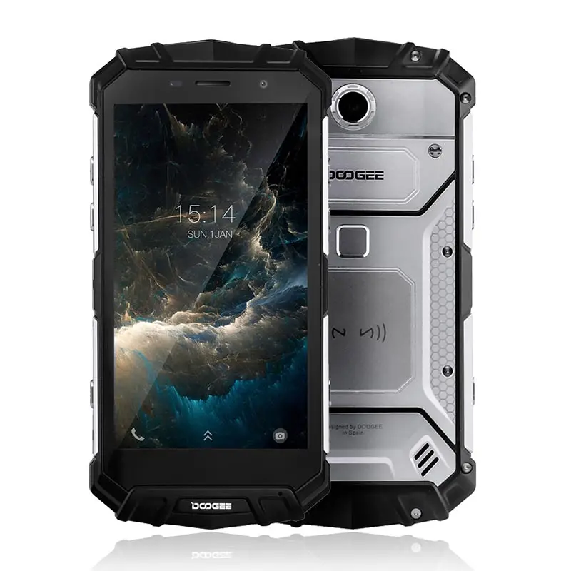 silver DOOGEE S60 lite мобильный телефон IP68 Водонепроницаемый 5," FHD 4 Гб+ 32 ГБ MT6750T Восьмиядерный 16 МП 5580 мАч NFC Беспроводной зарядки смартфон - Цвет: silver