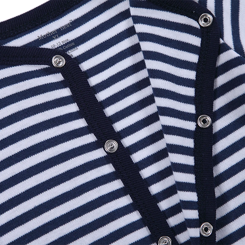 Одежда для малышей 100% хлопок мягкая черная полосатая одежда сна младенцев модные