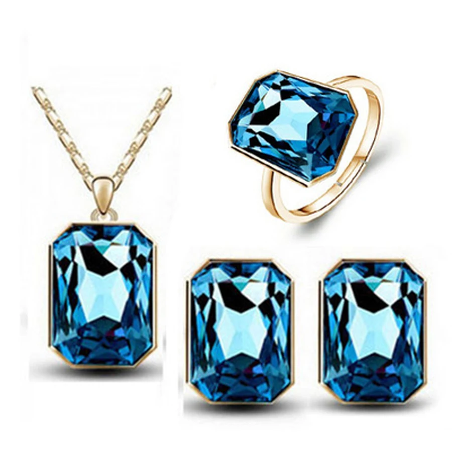 2016 рождественские подарки королева бренд свадебный Кристалл Квадратный Кулон