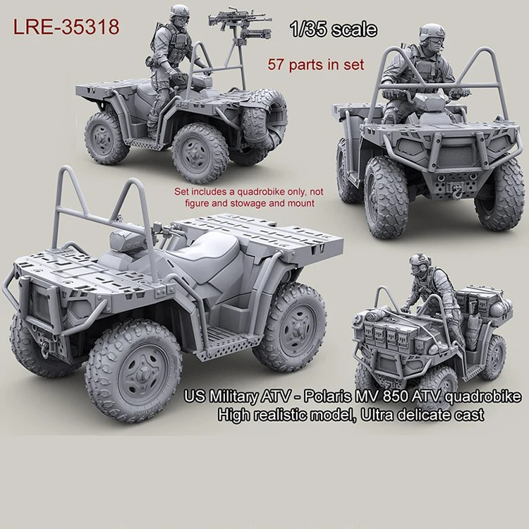 

1/35, US Military ATV - Polaris MV 850 ATV quadrobike, Resin Model Soldier GK, Unassembled and unpainted kit