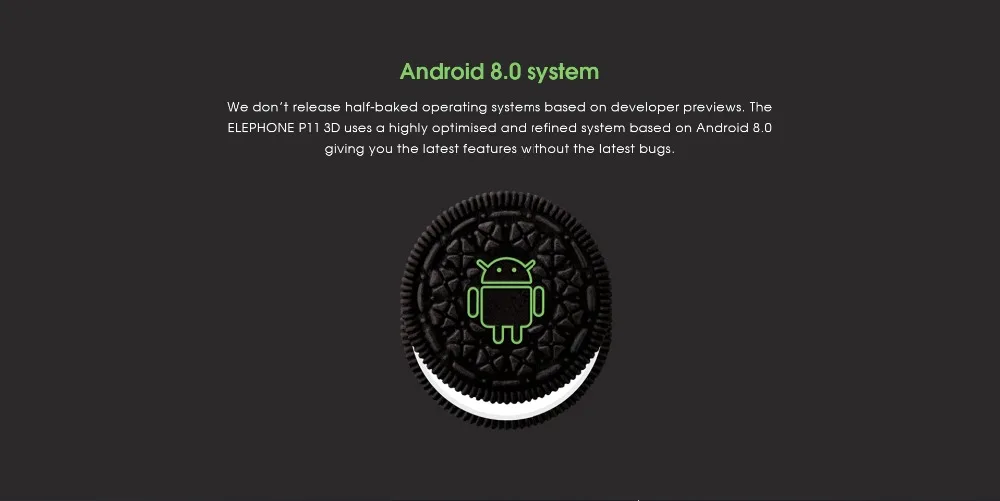 Elephone P11 3D смартфон Helio X25 Deca Core, 6,0 дюймов, Android 8,0, 4 Гб ОЗУ, 64 Гб ПЗУ, 16 МП, отпечаток пальца, мобильный телефон