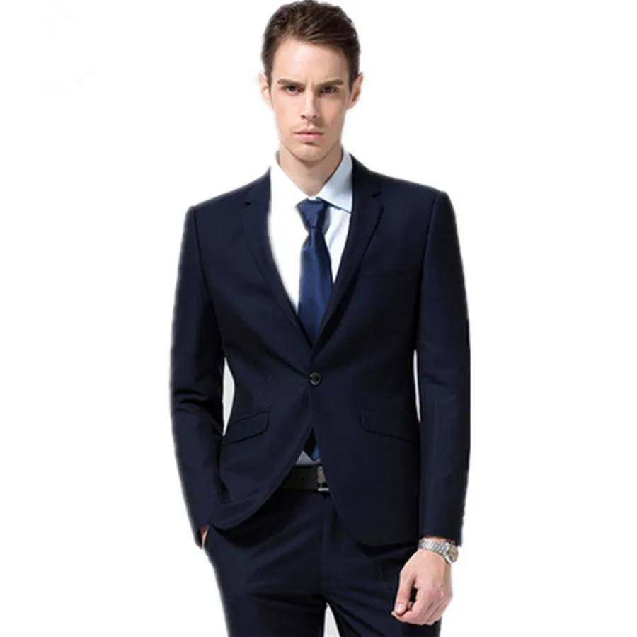 Superior quality!trajes de novio 2015 hombre Black Satin Lapel Men Bridegroom Wedding Prom Suit(jacket+pants)coat pant images | Мужская