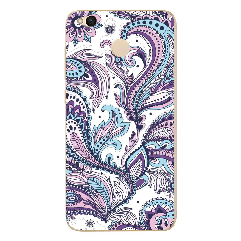 MLCRIYG Soft Phone Case For Xiaomi Redmi 4X TPU Coloful Mandala Painted Design Fundas B001 |