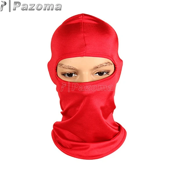 Red Маска для езды на мотоцикле, лыжах, шеи, для защиты, для улицы, Балаклава, маска на все лицо, Ультра тонкая, дышащая, ветрозащитная - Цвет: Red