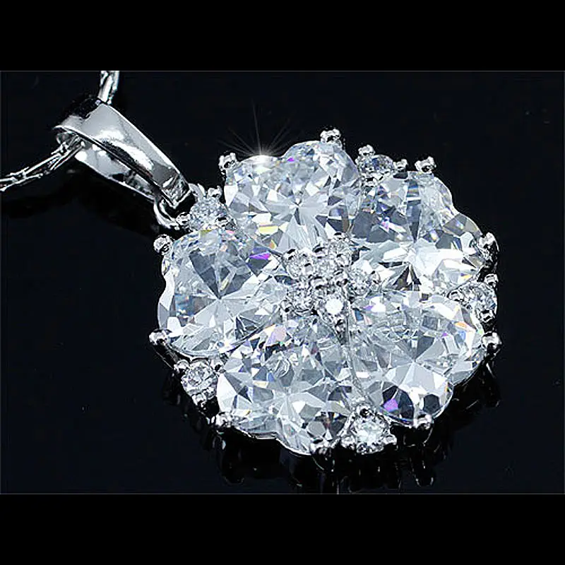 Подвеска и ожерелье с кулоном в виде сердца цветка павлином звездой 7 5 карат CSN389 |