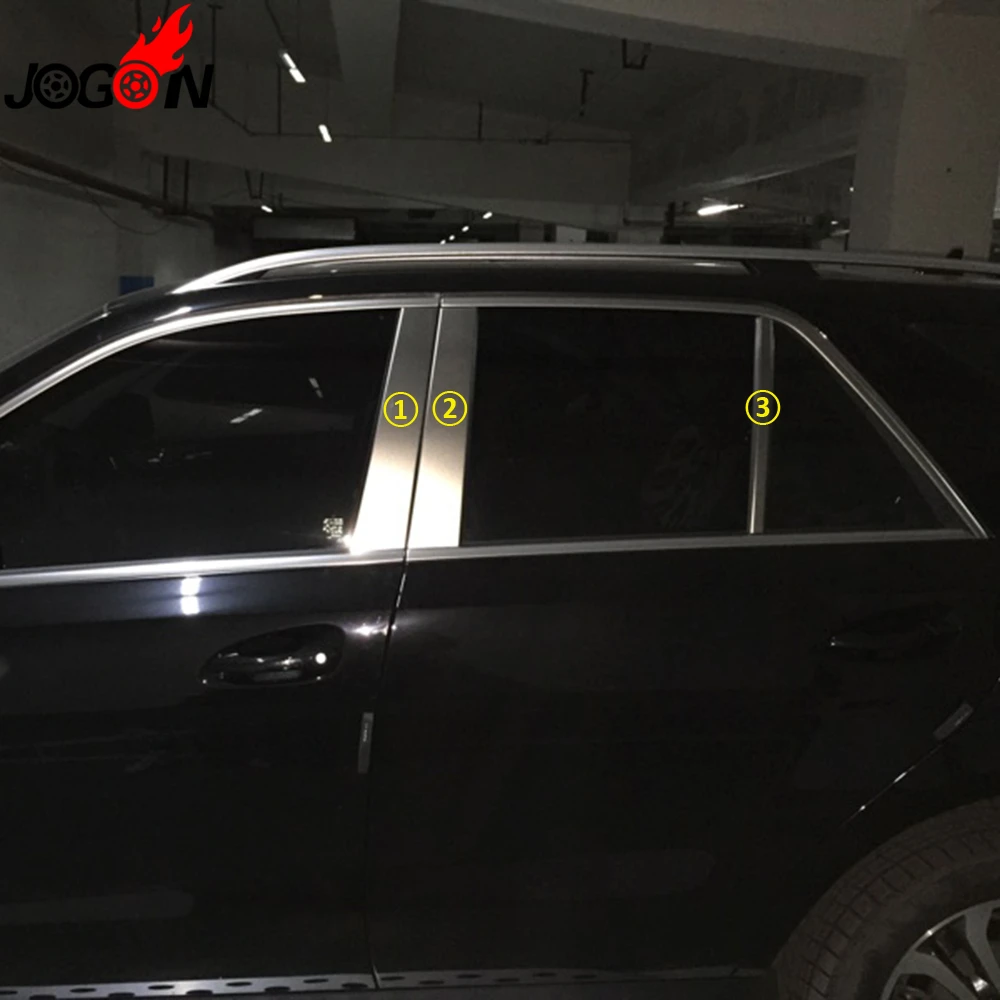 Для Mercedes Benz ML Class W166 ML320 ML350 ML400 6P окно центральный столб B+ C подоконник отделка молдинг крышка полосы из нержавеющей стали