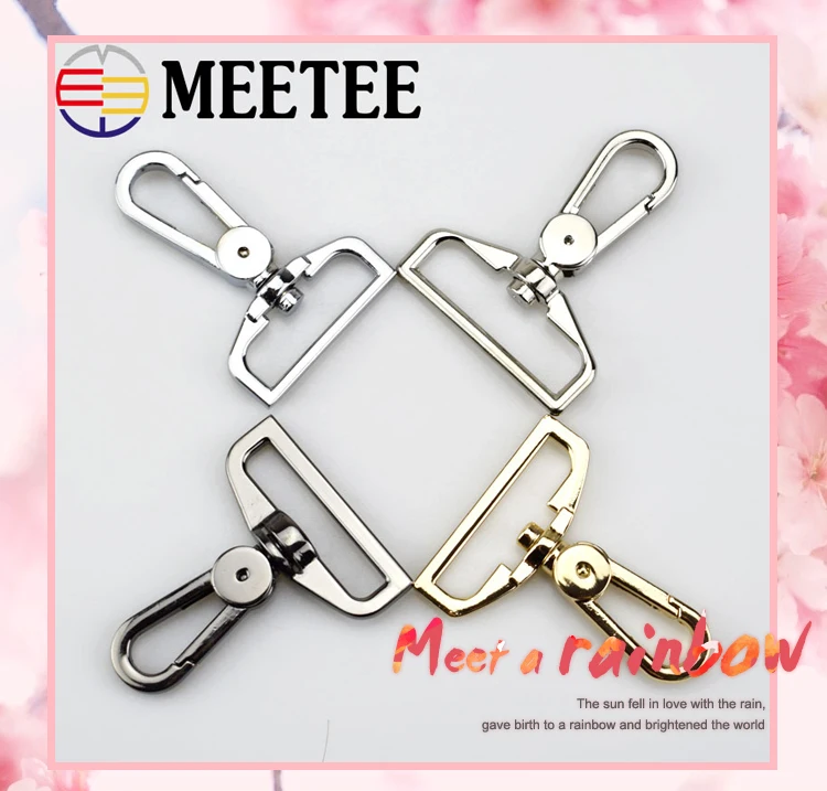 Meetee 10 шт 25/32/38mmStrap Пряжка сумки металла Карабин Крюк с защелкой с застёжкой "Лобстер" собачий ошейник застежка DIY кожаный аксессуар для рукоделия