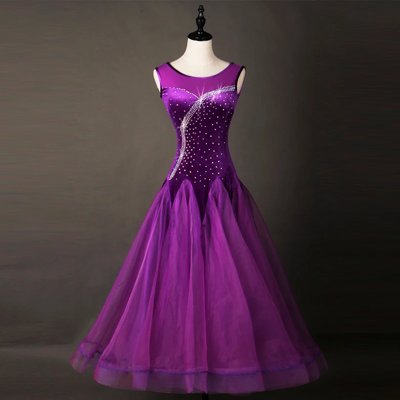 

custom Ballroom dance costume sexy senior stones ballroom dance dress for women ballroom dance competition dresses waltz dress