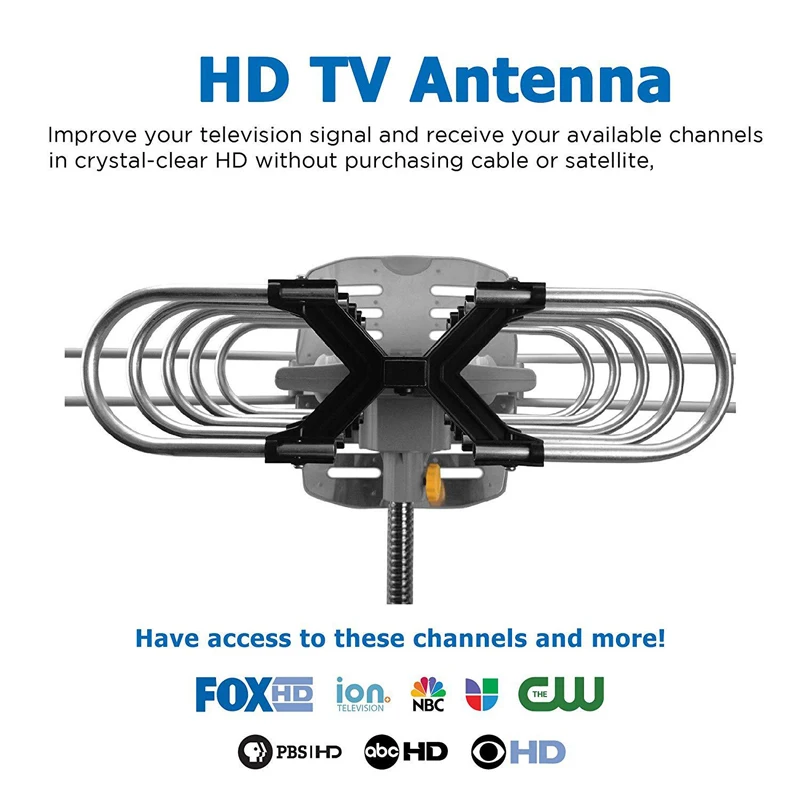150 Miles 360 градусов HD цифровая наружная телевизионная антенна для Full tv DVB-T UHF VHF FM с