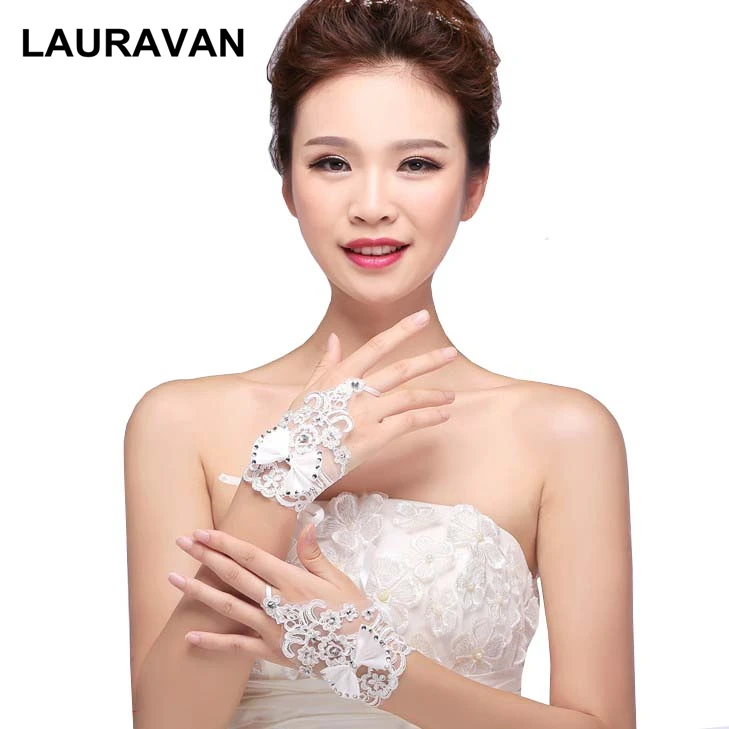 1 пара короткие кружевные свадебные перчатки цвета слоновой кости 2020 для невесты