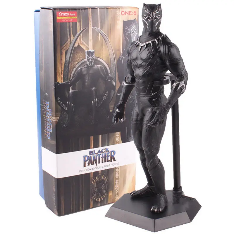 1:6 Сумасшедшие игрушки Marvel Черная пантера 12 &quotКоллекционная ПВХ Аниме Фигурка