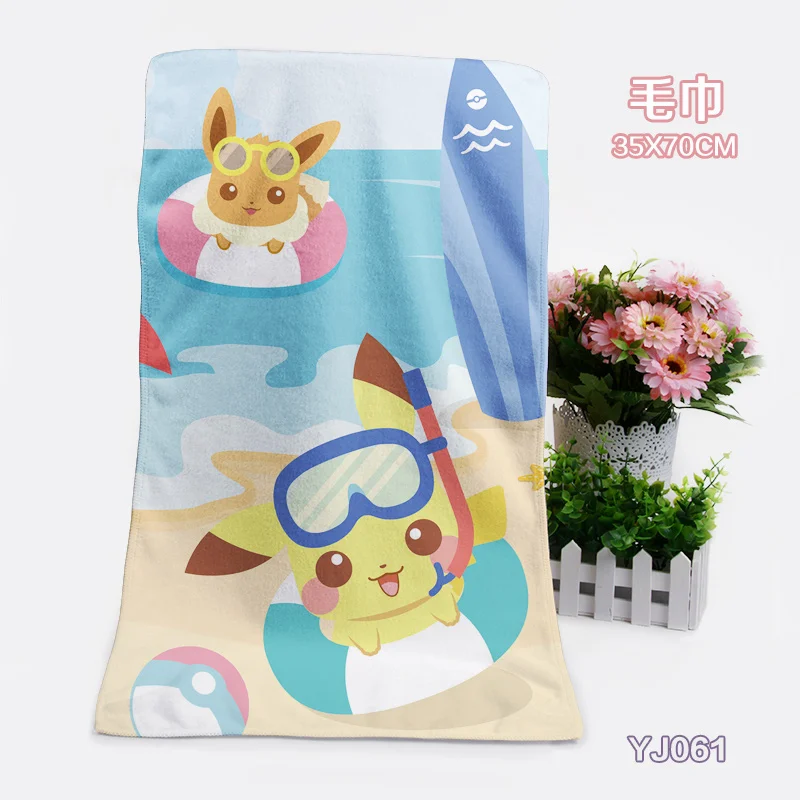 see chart IVYYE 1 шт. Evee Monster Модные индивидуальные аниме банные полотенца s платок мягкое полотенце для лица мультфильм мочалка унисекс Новинка - Цвет: see chart
