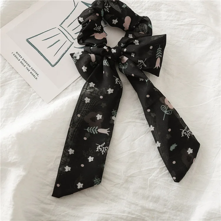 Для женщин шифоновое ленты для волос Scrunchies лента DIY луки резинки для волос шарф резинки для волос Веревка повязка для волос для девочек, женские аксессуары для волос